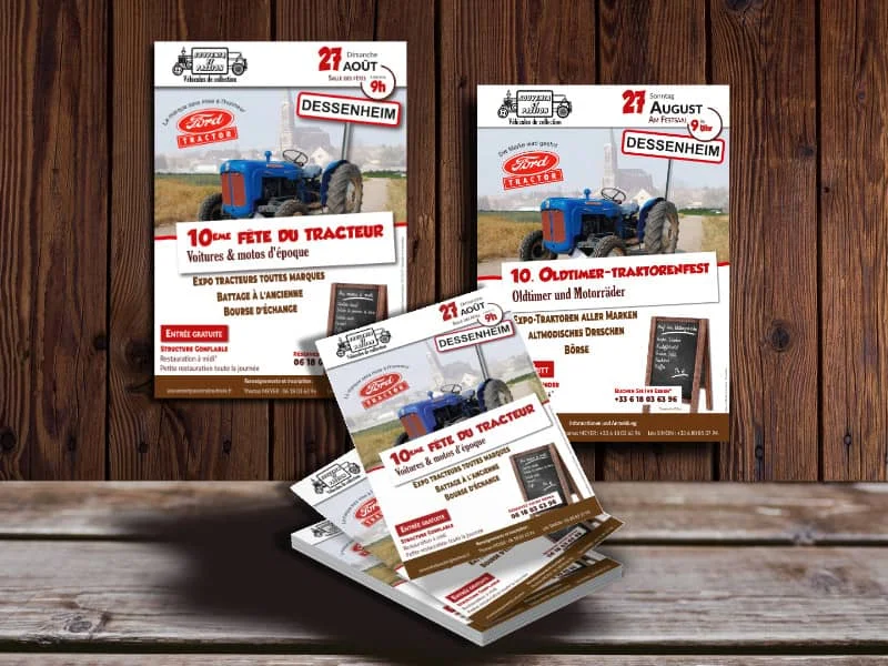 Affiches et flyers 10ème fête du tracteur