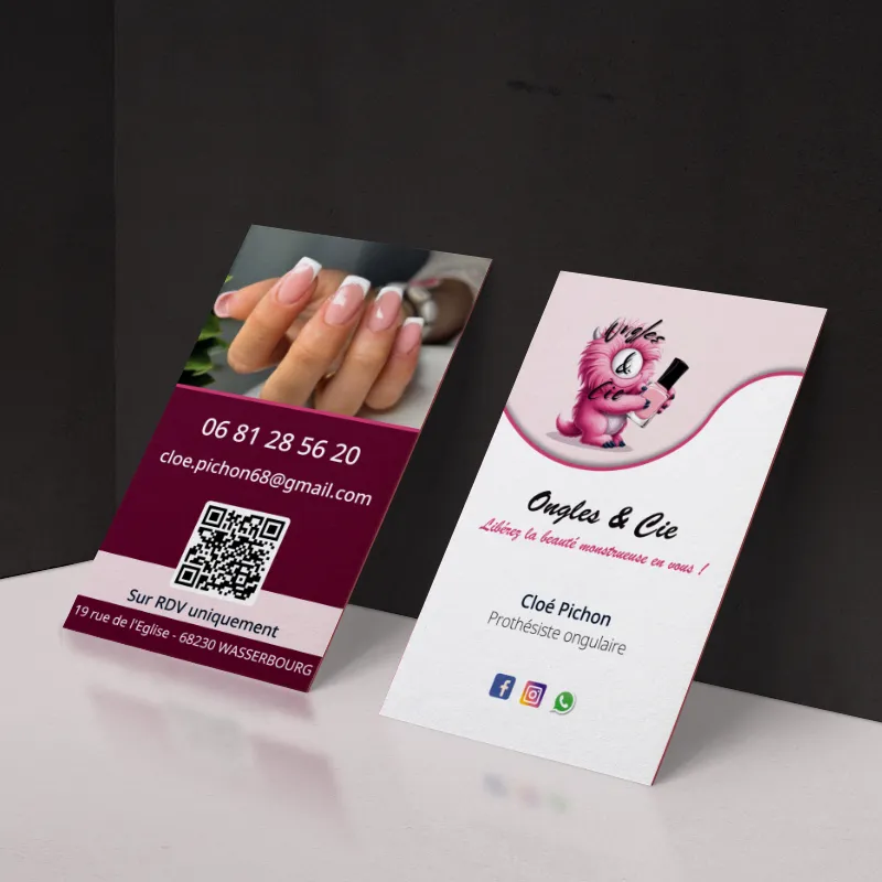 cartes de visite ongles et cie