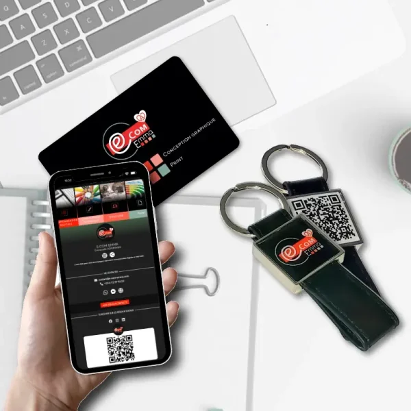 Carte de visite et porte clés NFC