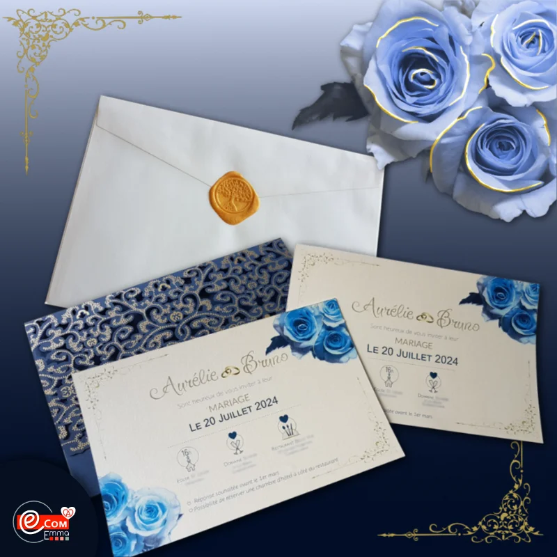 Faire-parts mariage Aurelie et Bruno